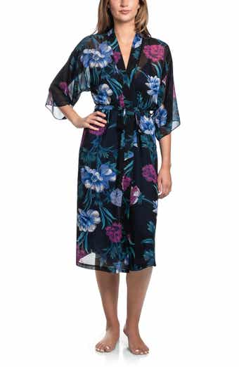 Delphine Floral Chiffon Midi Robe