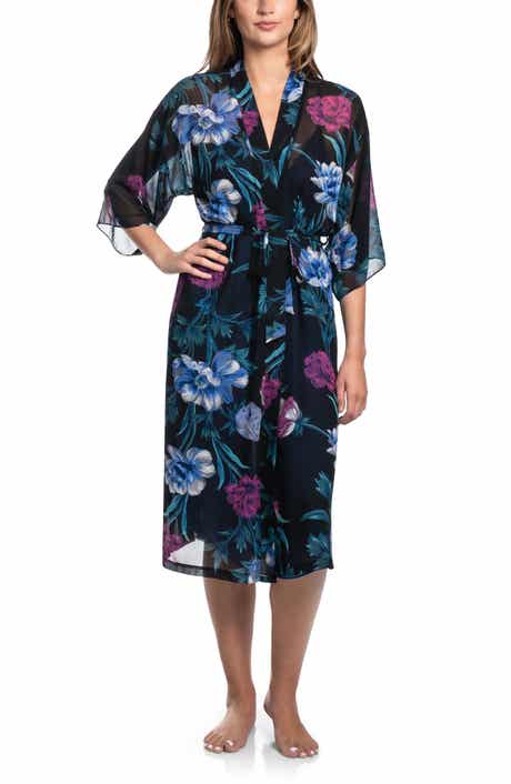 Delphine Floral Chiffon Midi Robe