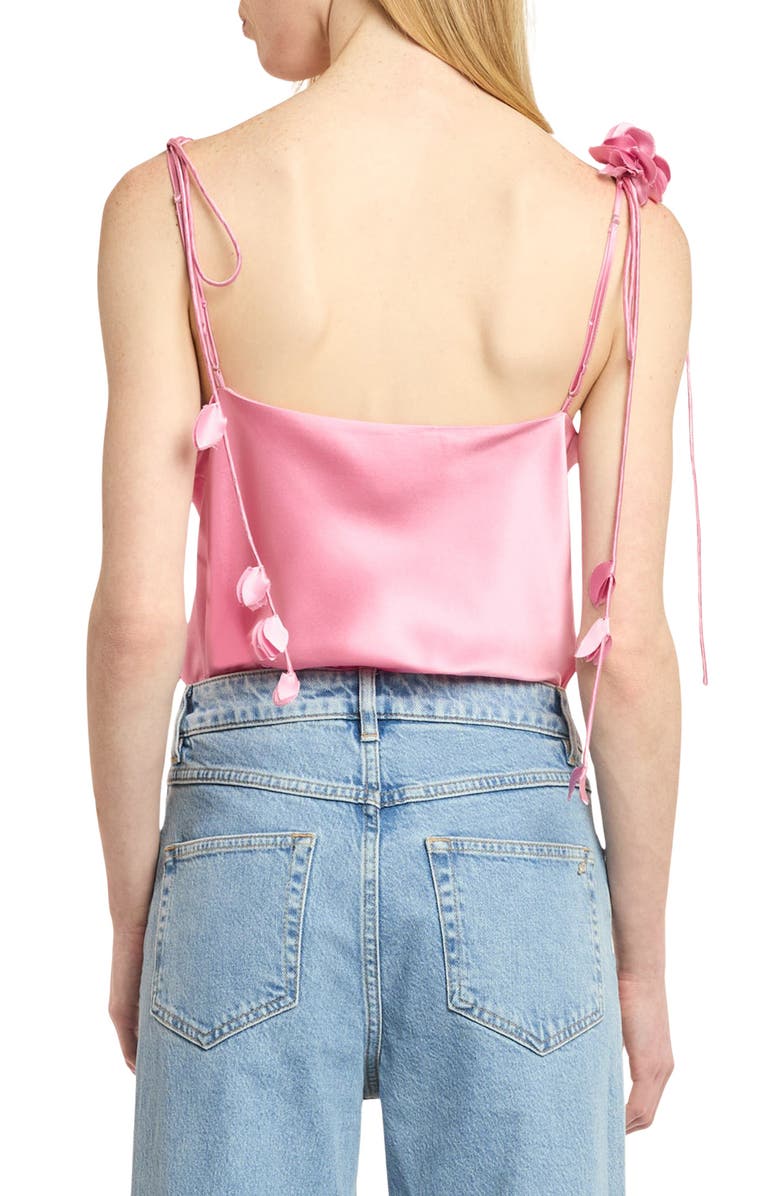 Cinq à Sept Marta Trailing Flower Silk Camisole, Alternate, color, Rosewater Pink