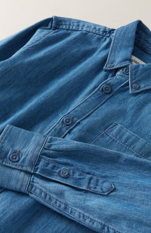 Nordstrom Kids' Cotton Chambray Button-down Shirt In Blue