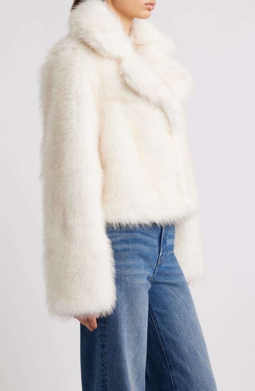 Thread & Supply Short Faux Fur Coat In White