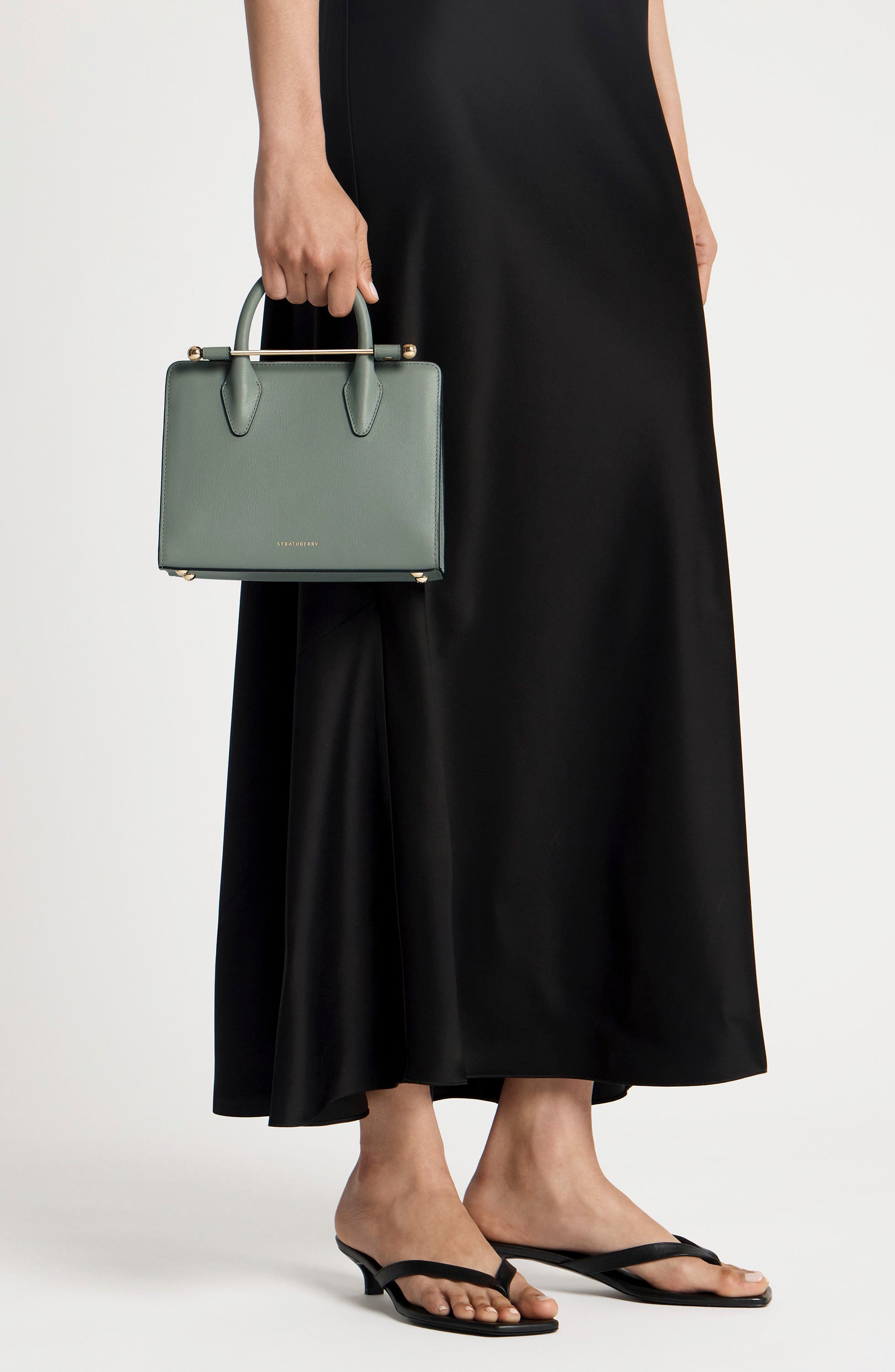 Mini Leather Tote, Alternate, color, LIBRARY GREEN