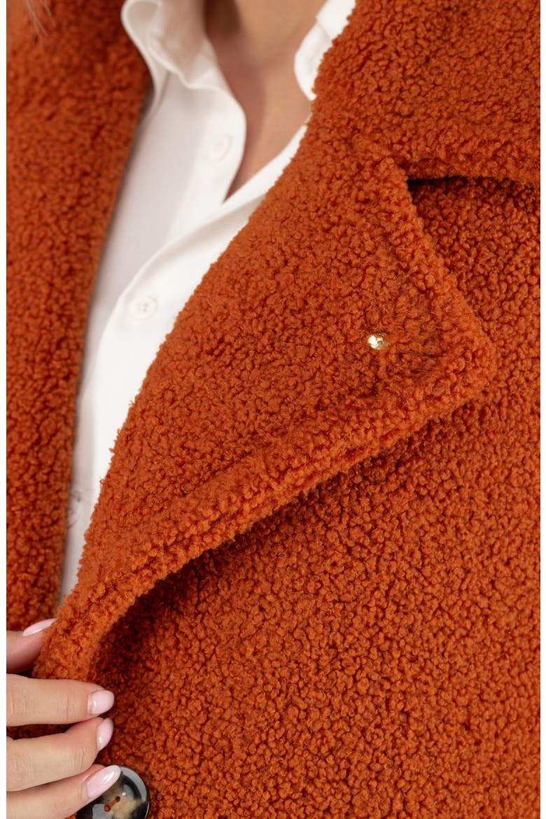 Léonie Long pregnancy coat, Alternate, color, COPPER