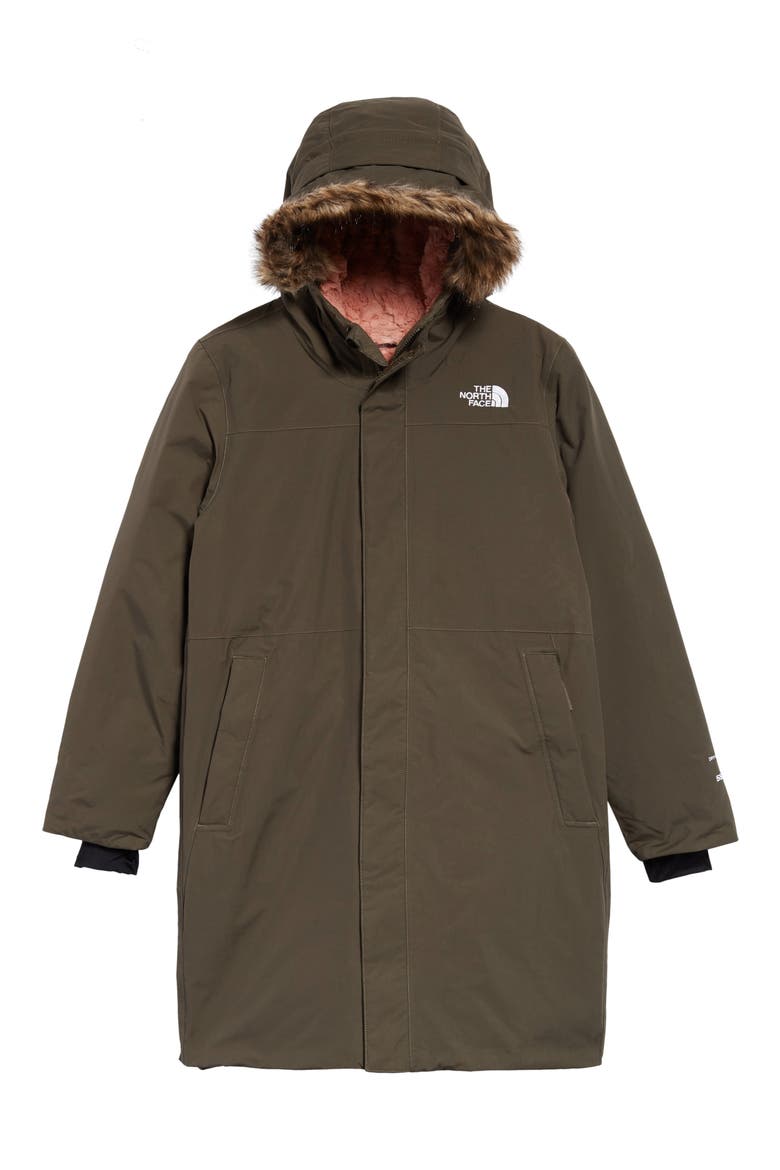 Arctic Swirl Waterproof 550 Fill Power Down Parka, Main, color, NEW TAUPE GREEN