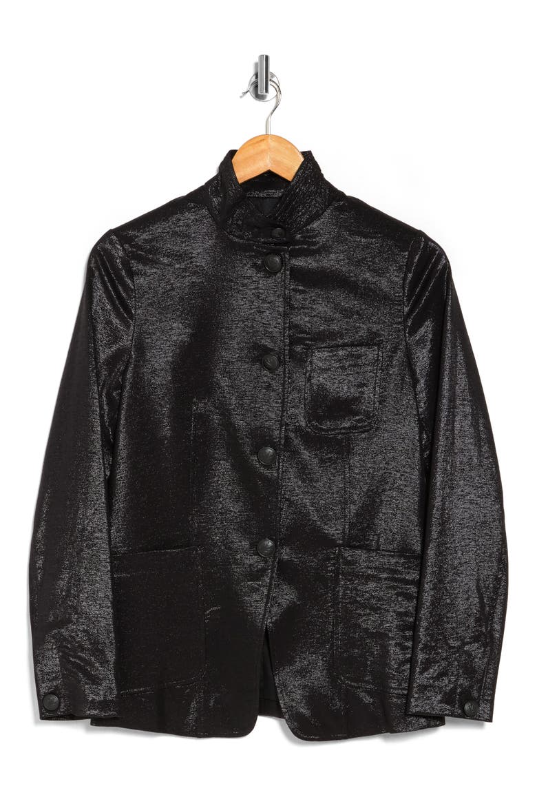 Sid Metallic Wool Blend Jacket, Alternate, color, BLACK