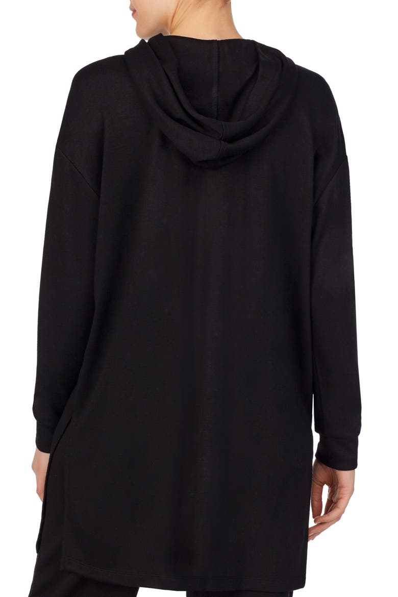 Double Knit Full Zip Hoodie, Alternate, color, BLACK