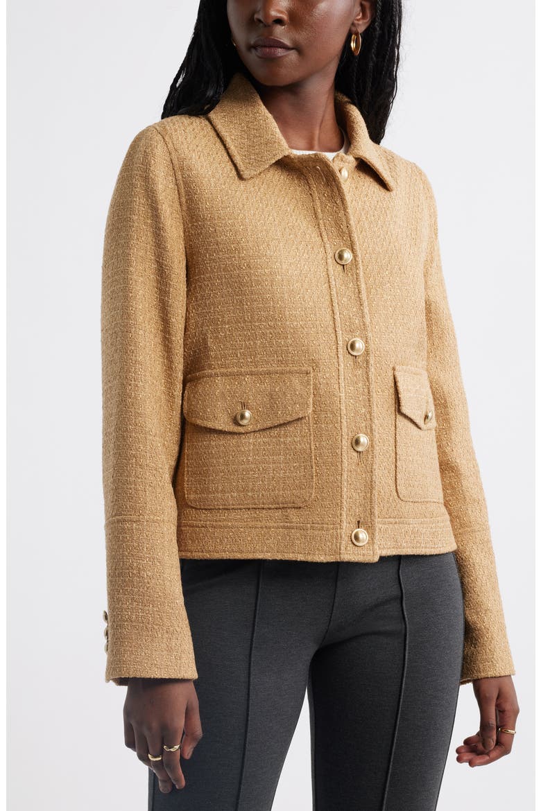 Tweed Jacket, Alternate, color, TAN TANNIN