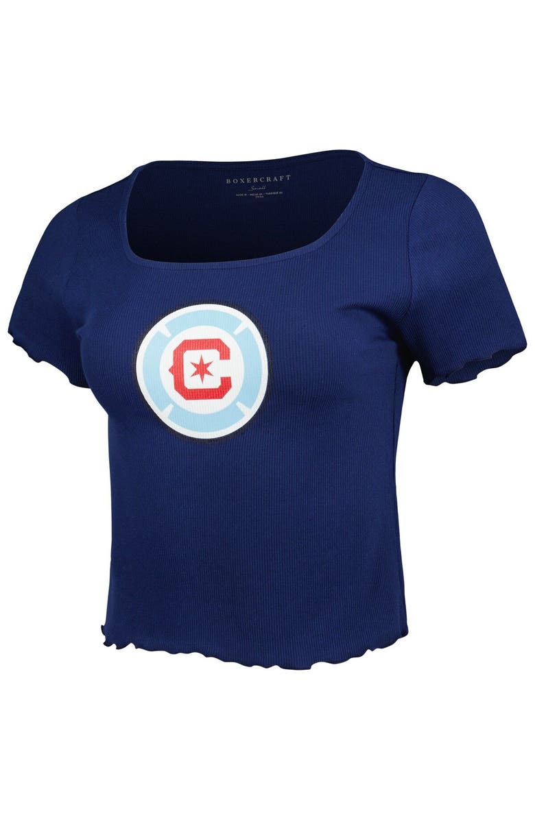 BOXERCRAFT Women's Navy Chicago Fire Baby Rib T-Shirt, Alternate, color, Navy