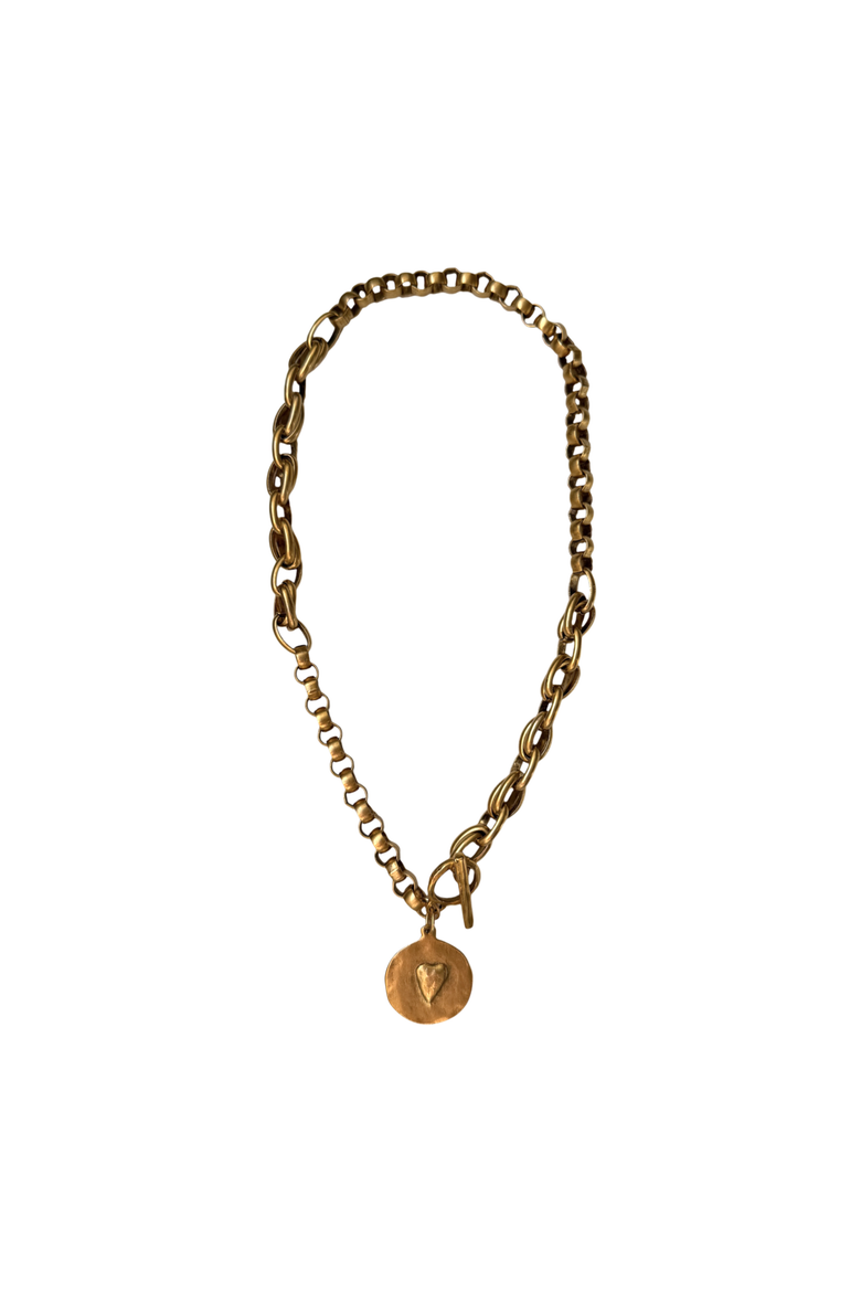 Posey Necklace, Main, color, Gold