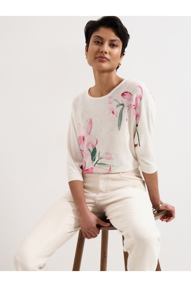 Lorelei Boatneck Floral Jumper, Alternate, color, Pink