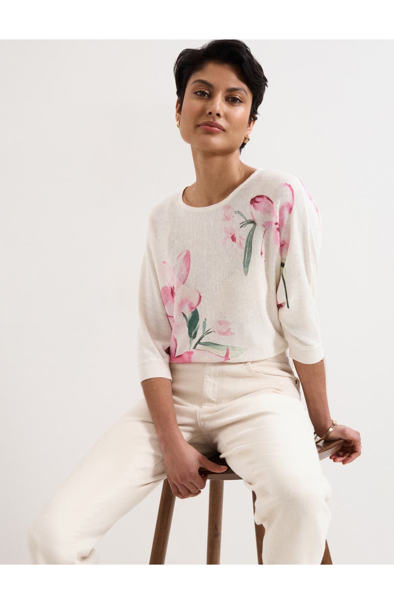 Phase Eight Lorelei Boatneck Floral Jumper, Alternate, color, Pink