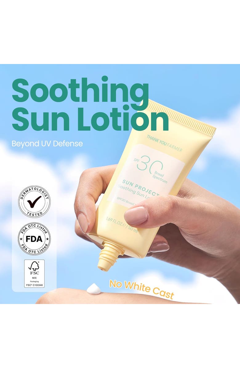 THANK YOU FARMER Sun Project Moisture Sun Cream, Alternate, color, White