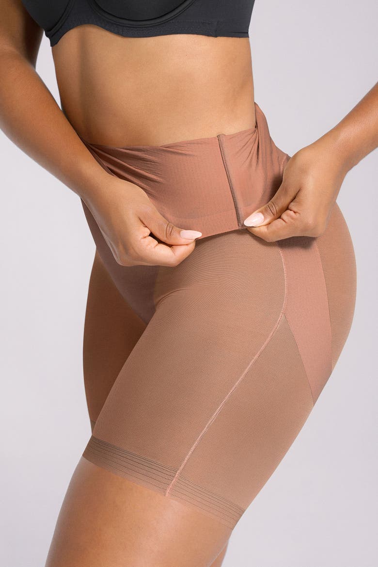 High Waist Butt Lifting Shapewear Shorts, Alternate, color, Bronze