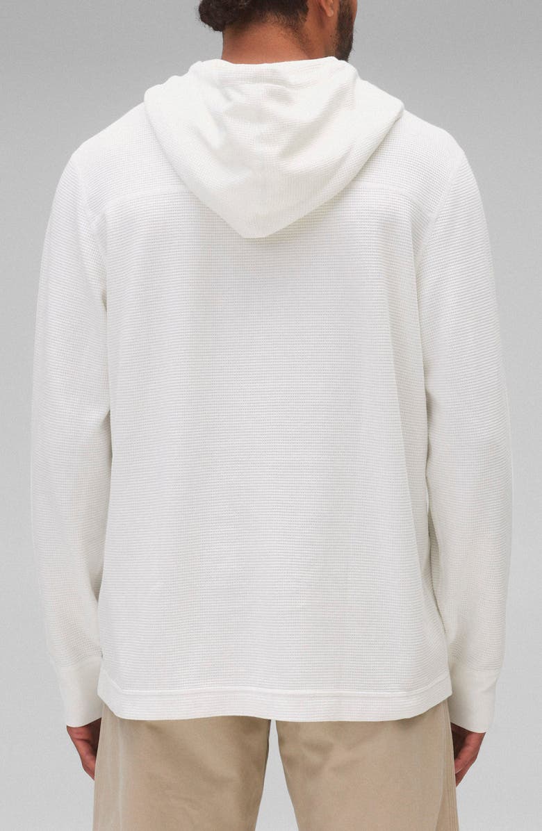 Reigning Champ Lightweight Cotton Blend Waffle Hoodie, Alternate, color, Championship White