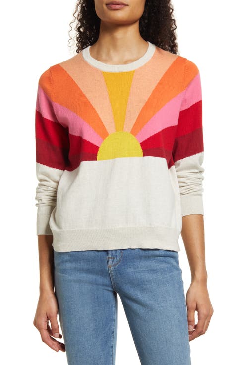 Icon Intarsia Sunset Cotton Sweater