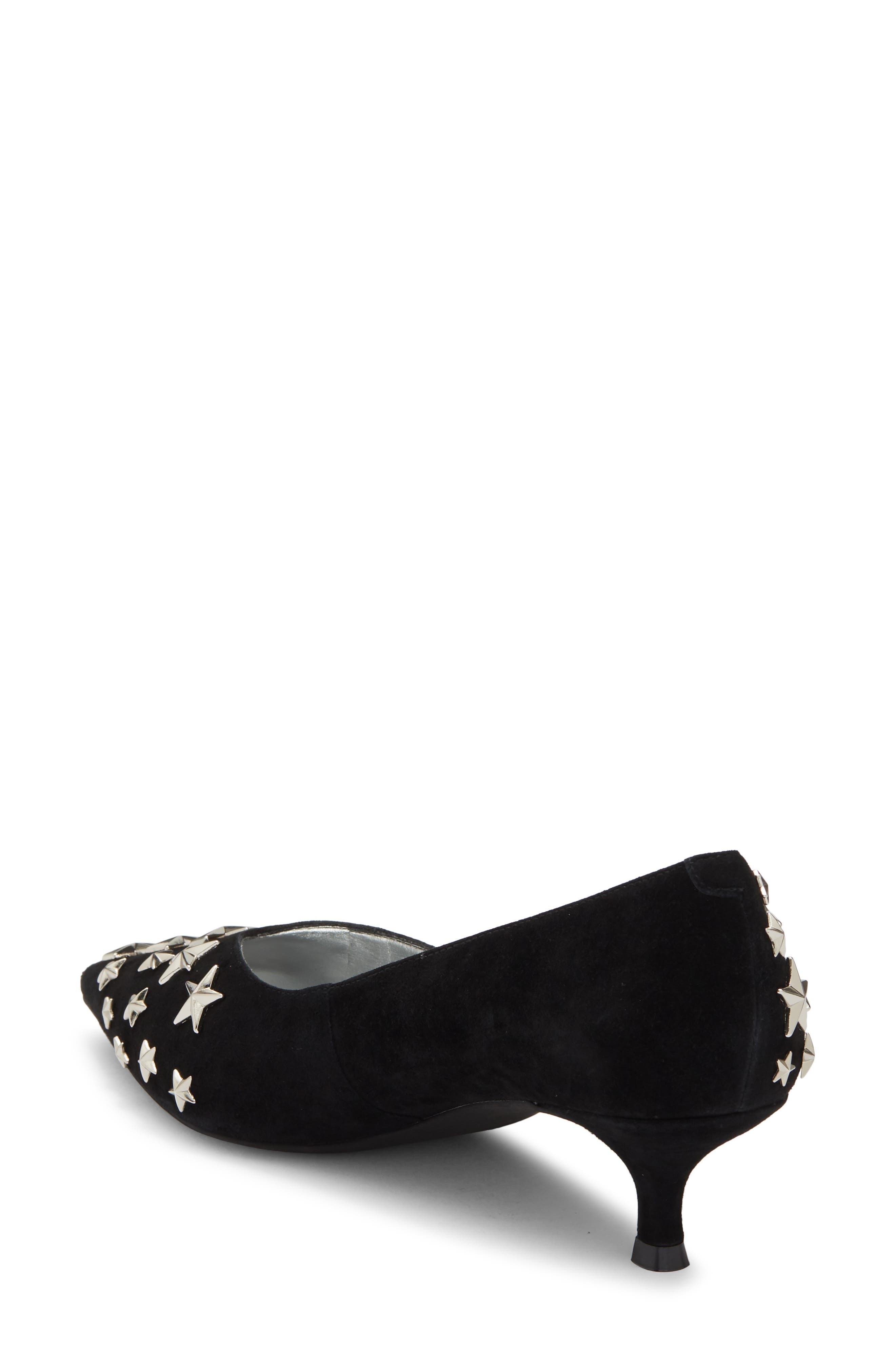 Starpower Studded Pump, Alternate, color, BLACK SUEDE SILVER