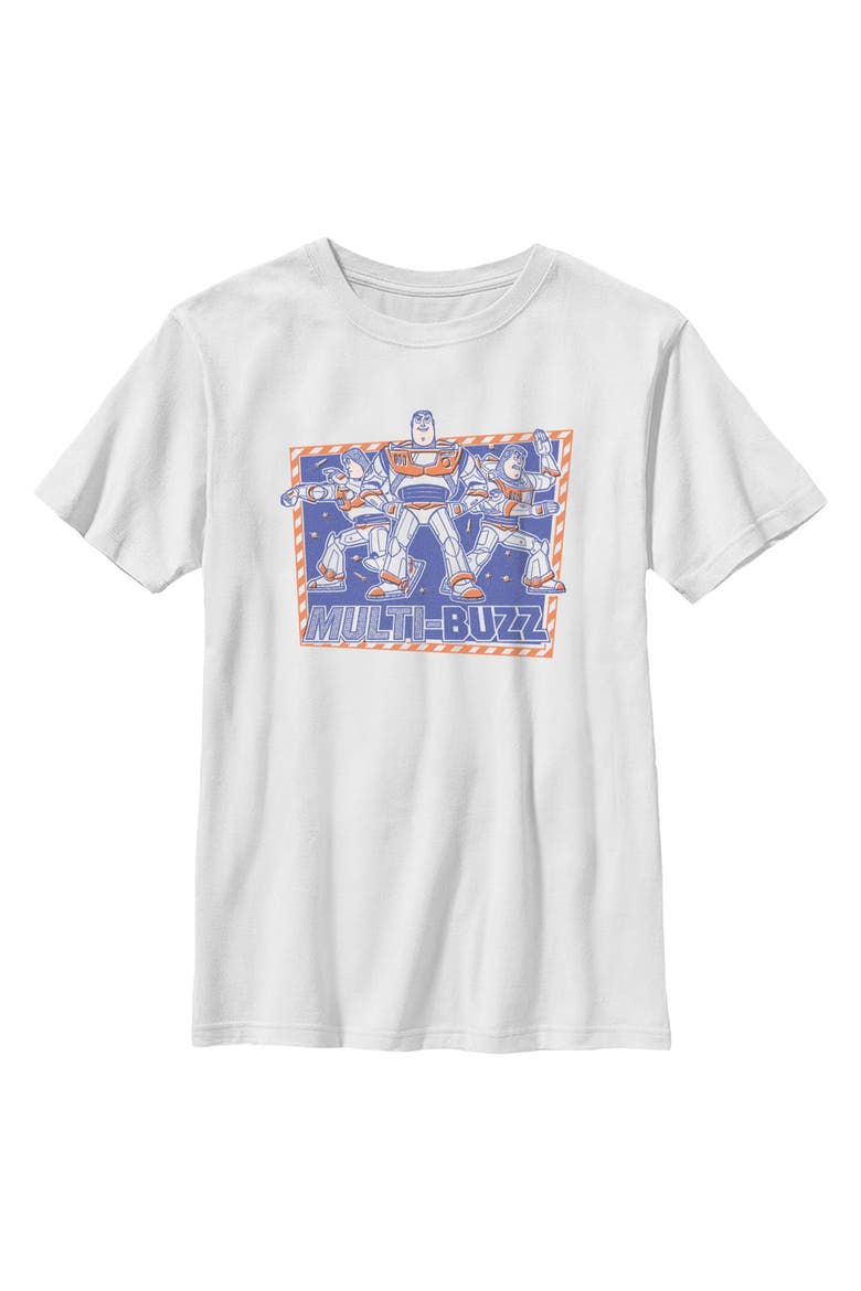 Boys Toy Story 5 Multi Buzz Frame T Shirt, Main, color, White