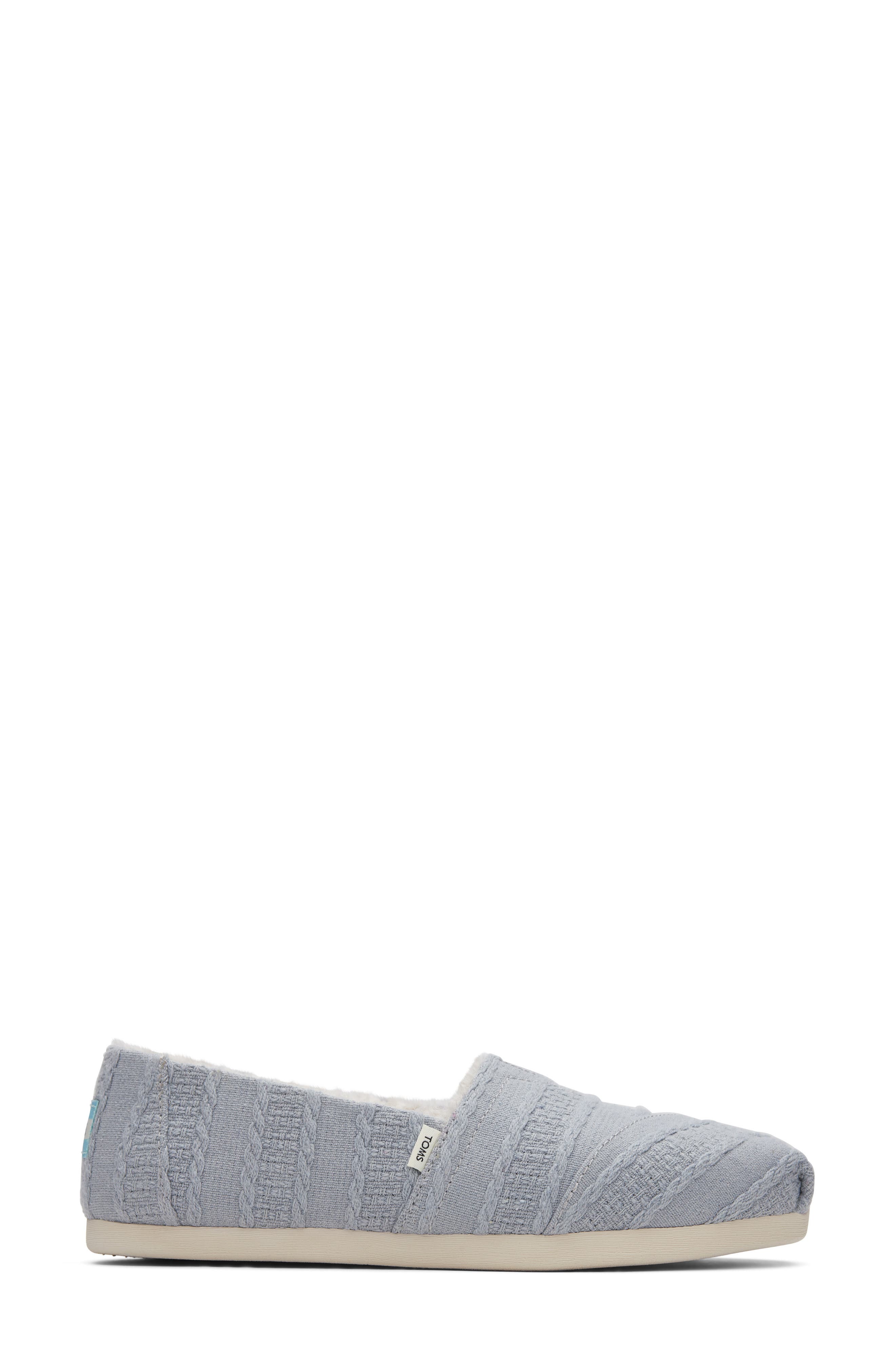 TOMS Faux Shearling Alpargata Slip-On, Alternate, color, 