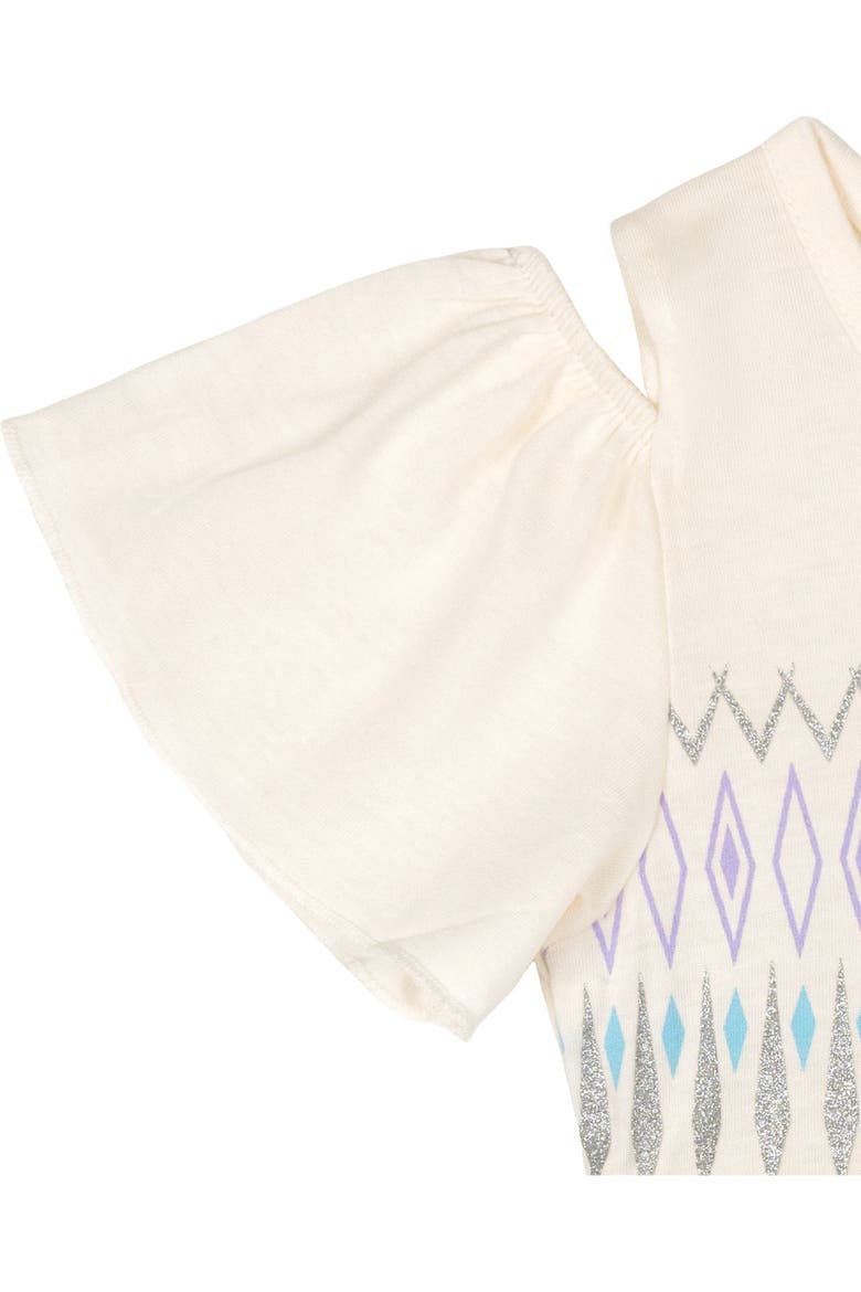 Princess Short Sleeve Dress, Alternate, color, Ivory Elsa