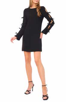 CeCe Bow Long Sleeve Sheath Dress