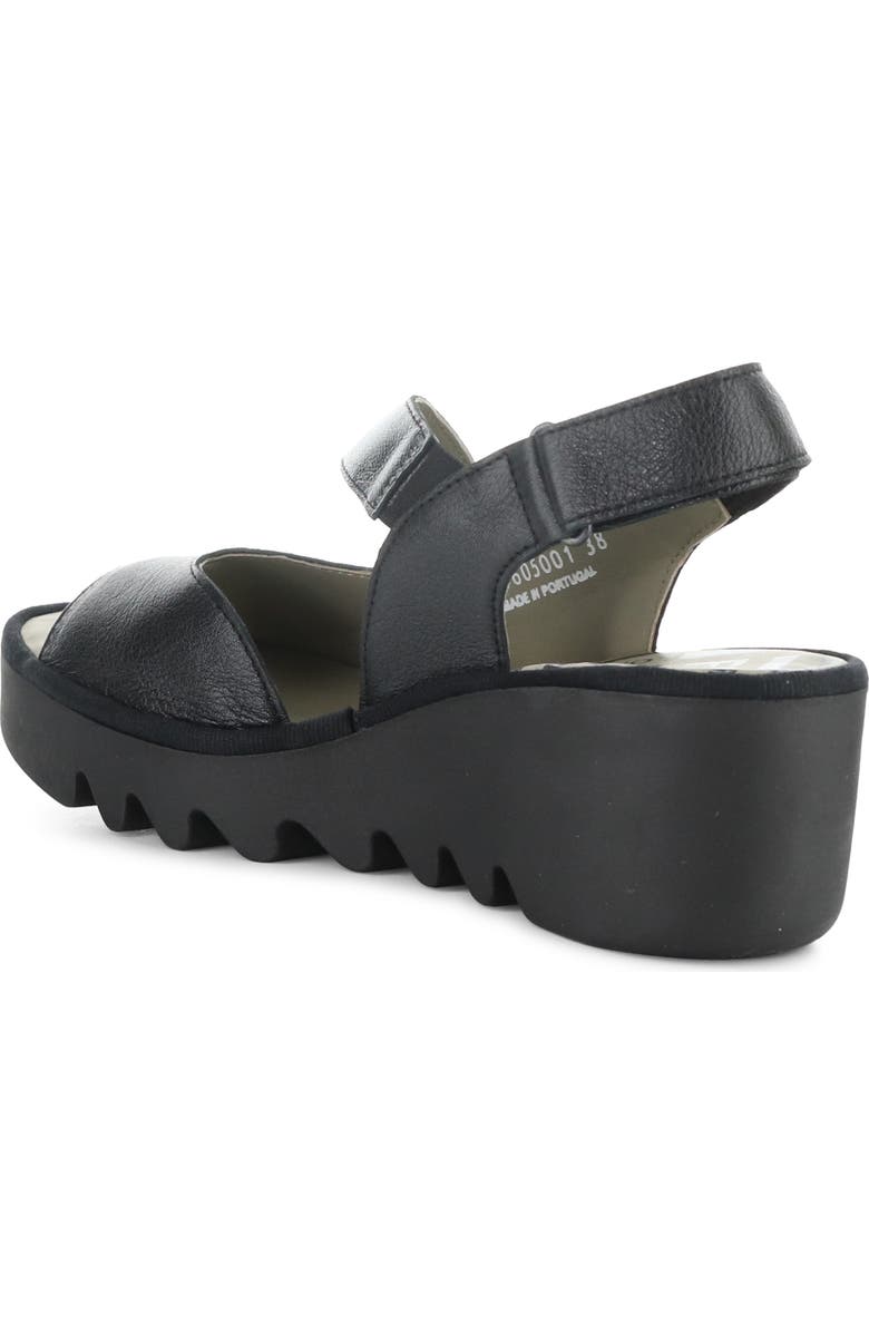 Fly London Basy Slingback Platform Wedge Sandal, Alternate, color, Black/ Graphite