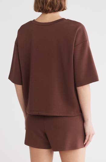 Z BY ZELLA Z BY ZELLA DRAWSTRING HEM SCUBA KNIT TOP