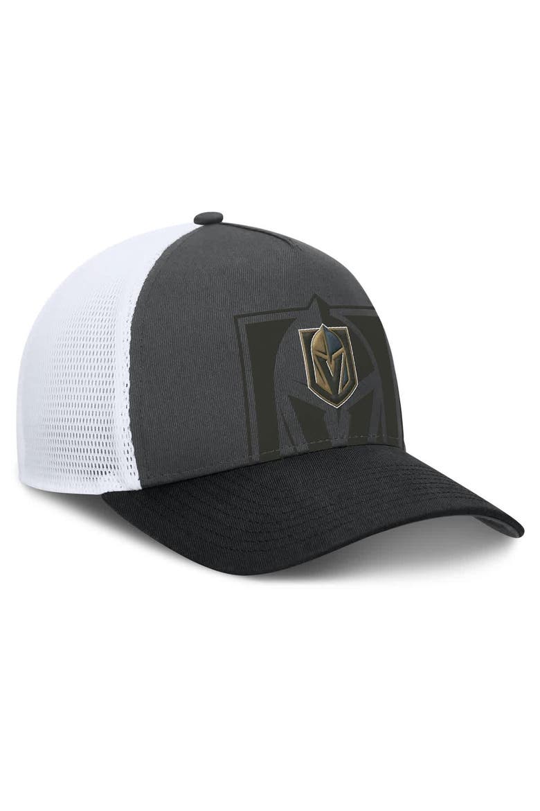 Men's Fanatics Gray/Black Vegas Golden Knights  Authentic Pro A-Frame Rink Adjustable Hat, Alternate, color, Gray