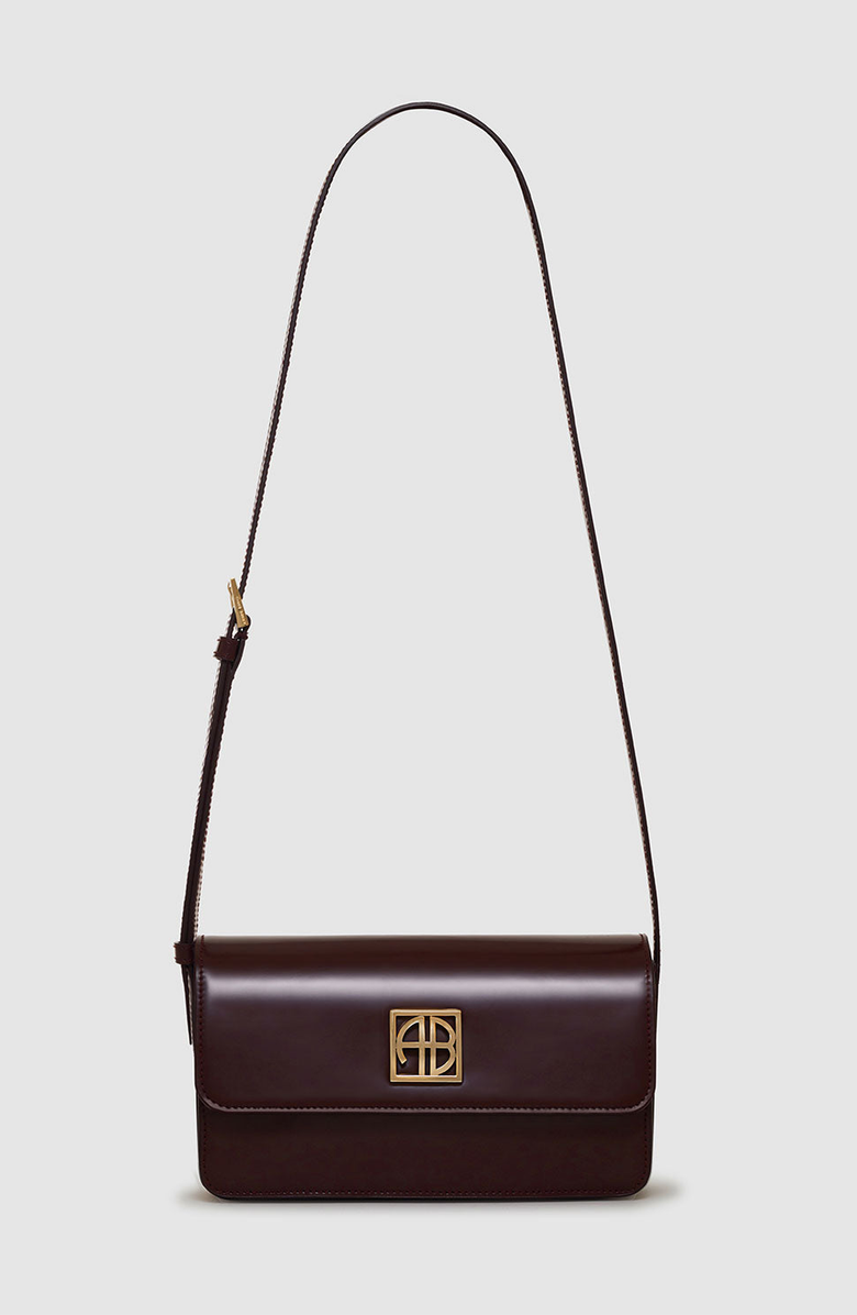 ANINE BING Elly High-Shine Crossbody Bag, Main, color,