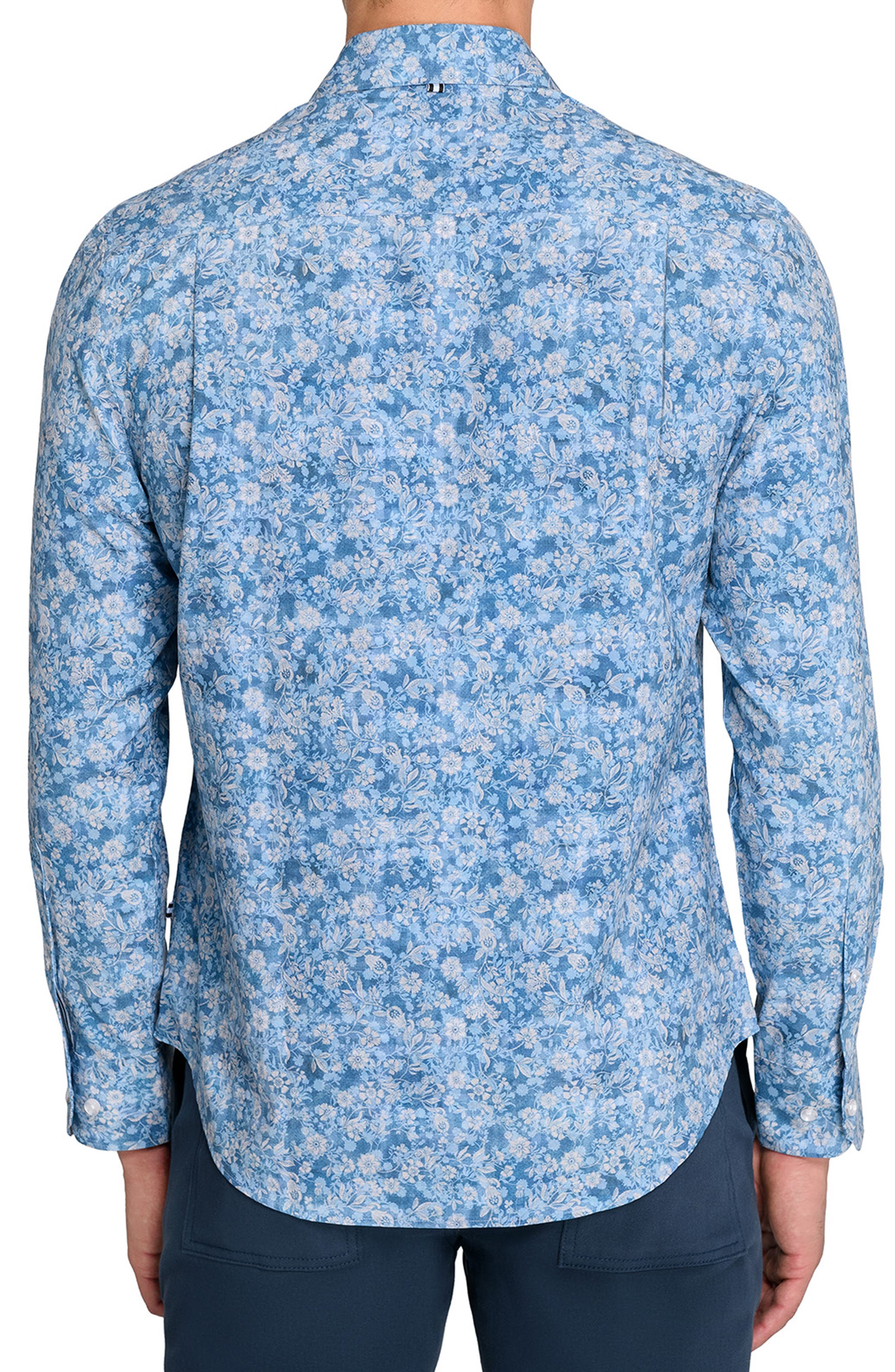 Shadow Floral Print Woven Long Sleeve Basic - image 4