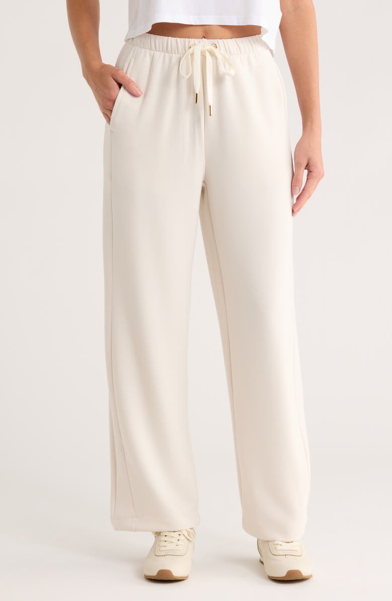 Nanette Lepore Play Wide Leg Activewear Pants, Main, color, Coconut Milk