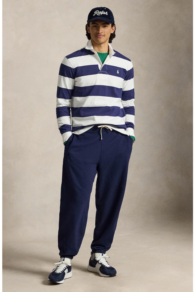 Stripe Long Sleeve Rugby Shirt, Alternate, color, CREAM MULTI