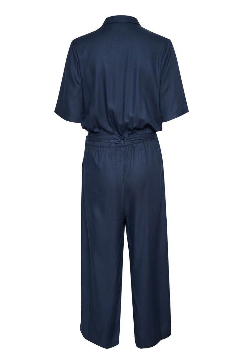 Ruthie Cropped Leg Button Jumpsuit, Alternate, color, Midnight Marine
