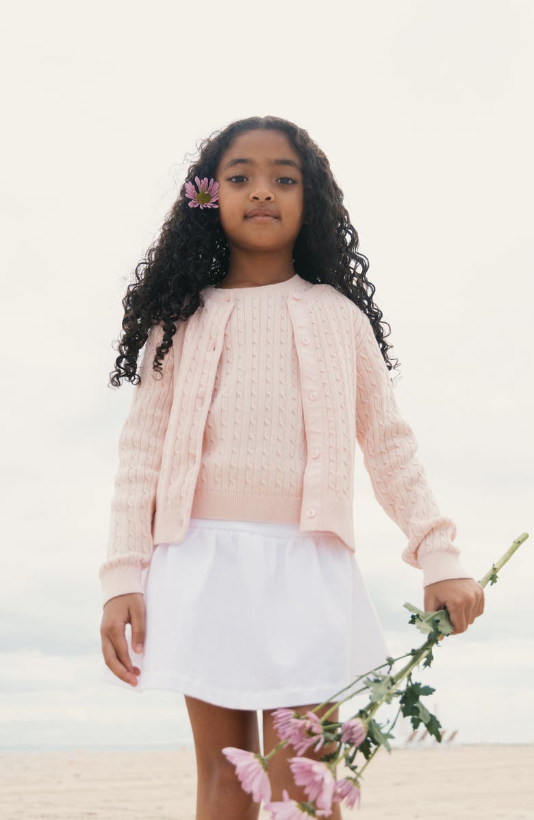 Hope & Henry Kids' Organic French Terry Skort, Alternate, color, White