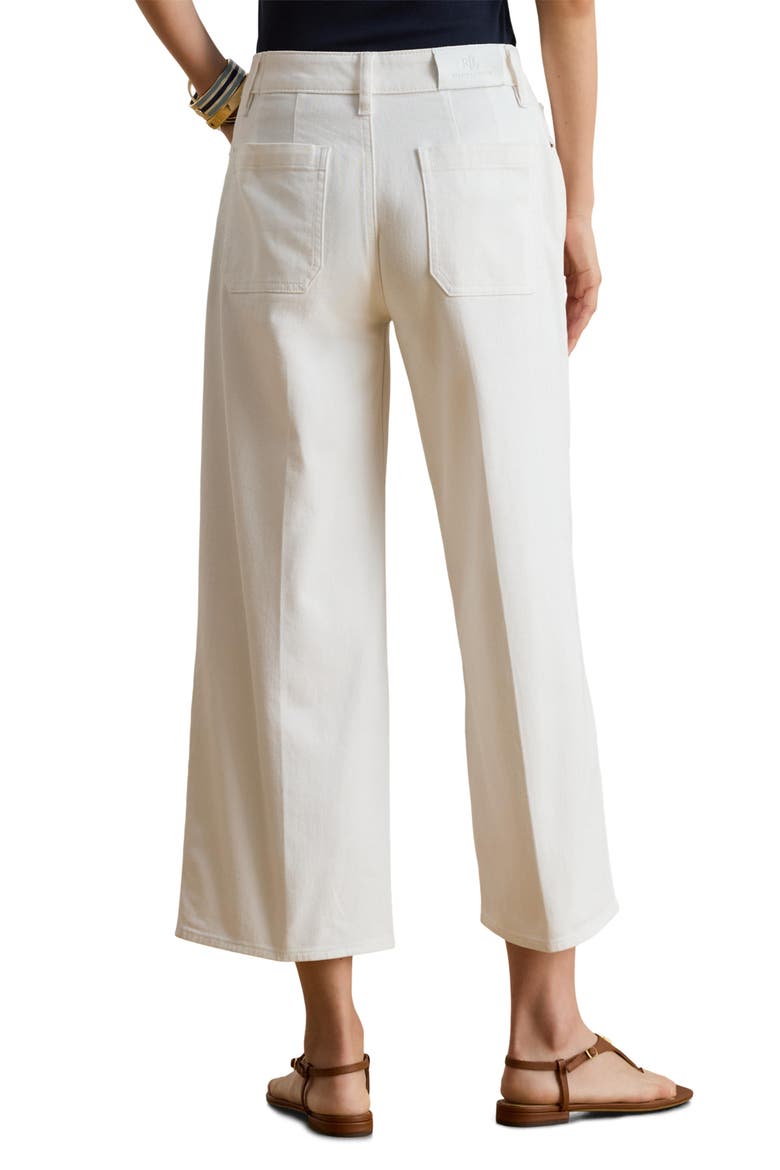High Waist Crop Wide Leg Jeans, Alternate, color, WHITE WASH