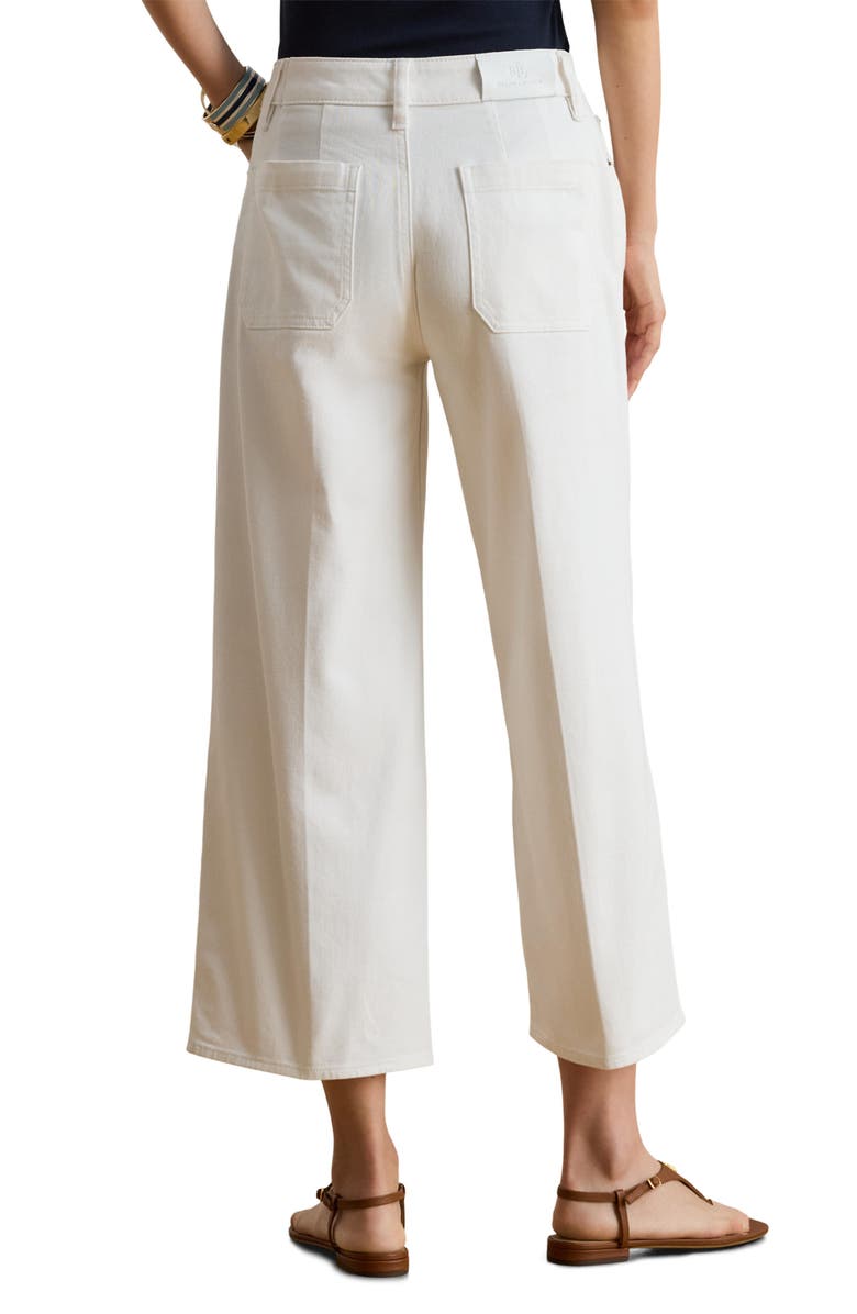 Lauren Ralph Lauren Crop Wide Leg Jeans, Alternate, color, White Wash