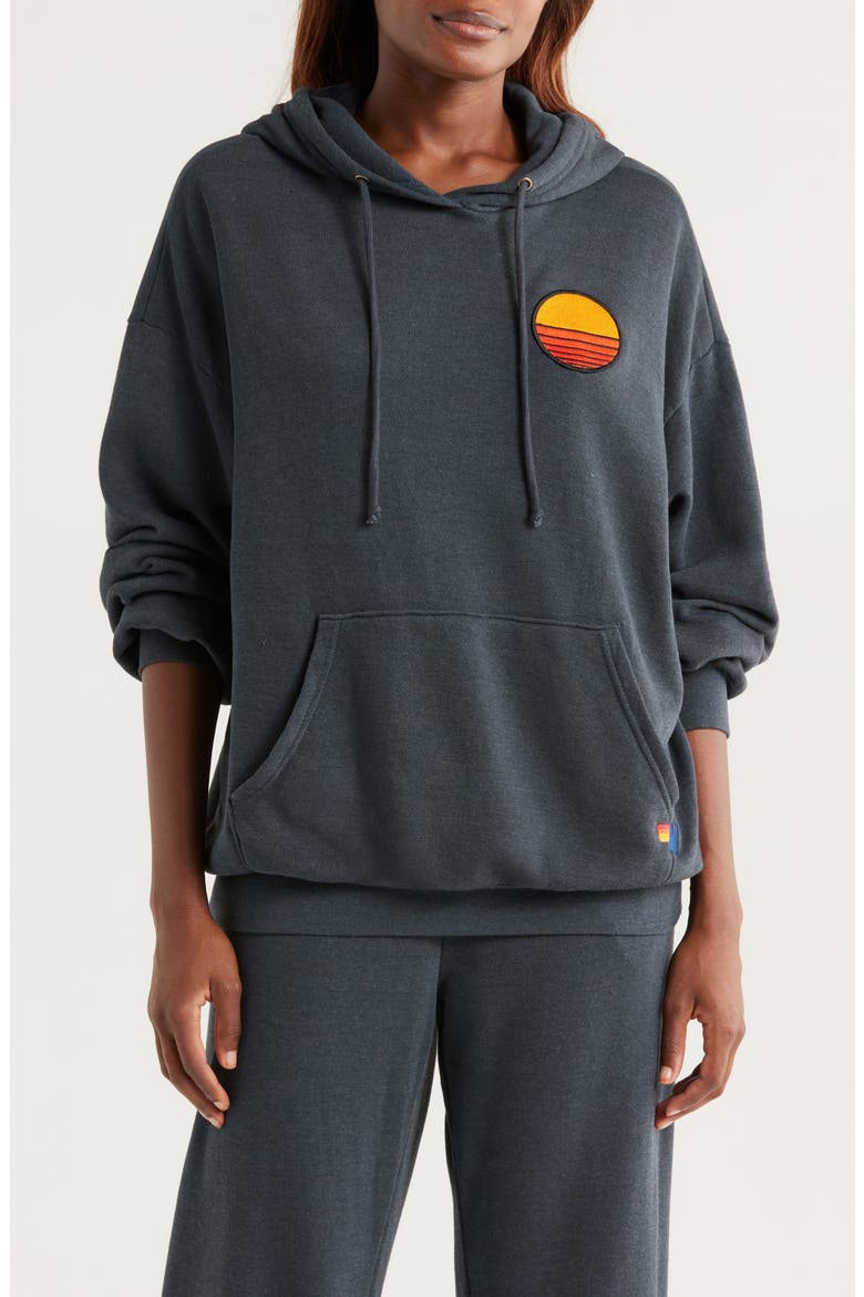 Sunset Patch Hoodie, Main, color, CHARCOAL