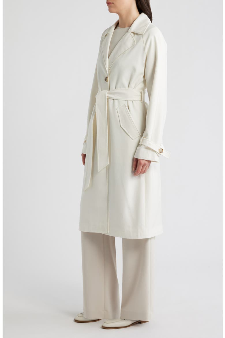 Stretch Gabardine Trench Coat, Alternate, color, CREAM