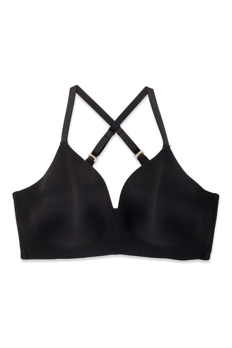 Cloud Comfort Convertible Back Smoothing Wireless Bra, Alternate, color, BLACK
