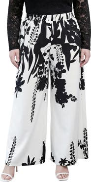 Standards & Practices Abstract Pull-On Wide Leg Pants