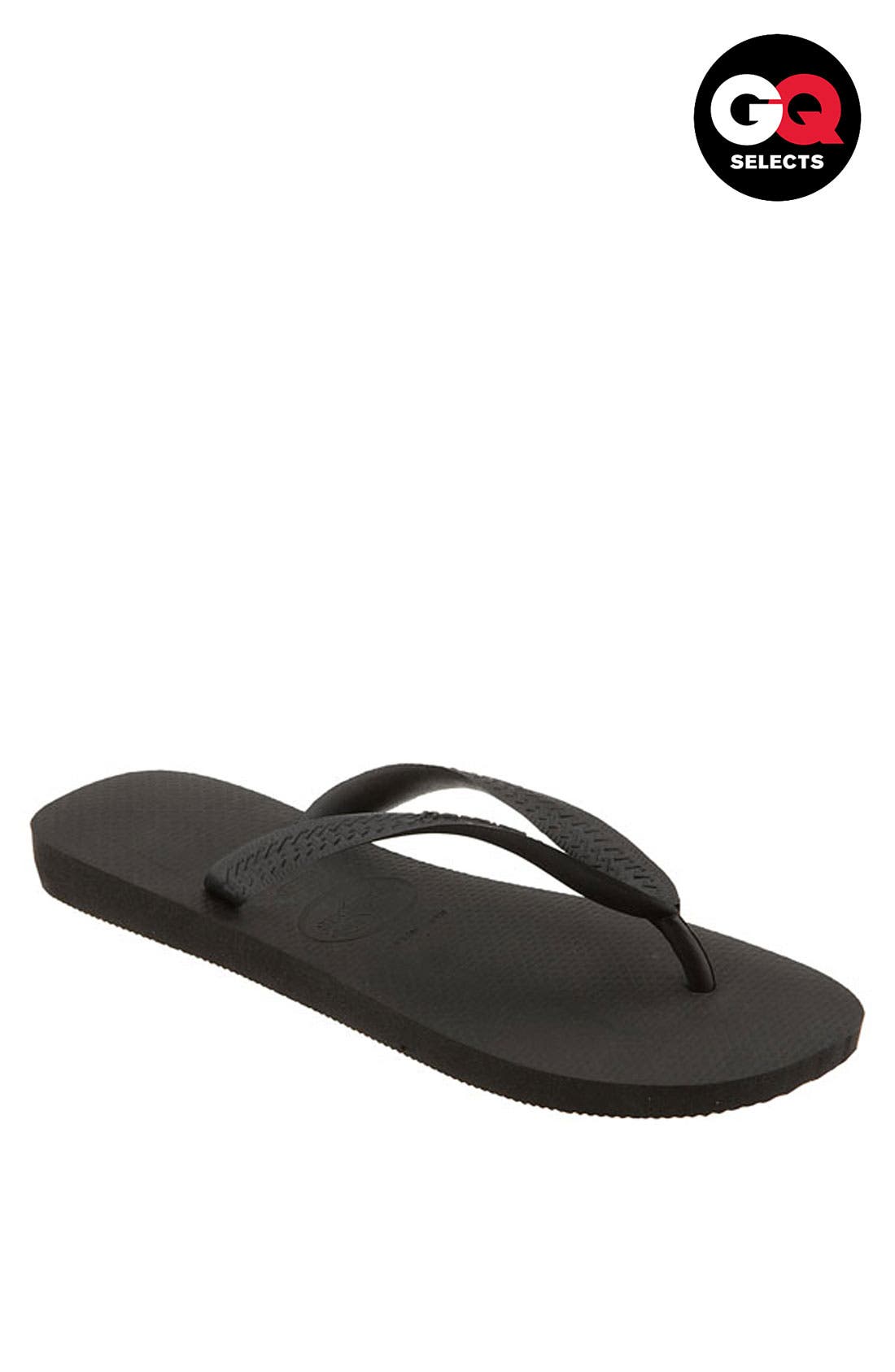 Top Flip Flop, Alternate, color, BLACK
