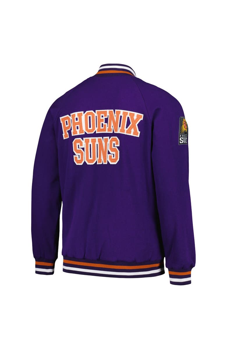 TOMMY JEANS Men's Tommy Jeans Purple Phoenix Suns Dane Raglan Full-Snap Varsity Jacket, Alternate, color, 