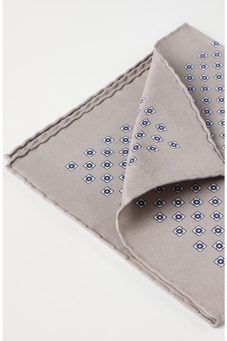Silk pocket square, Alternate, color, Light Brown