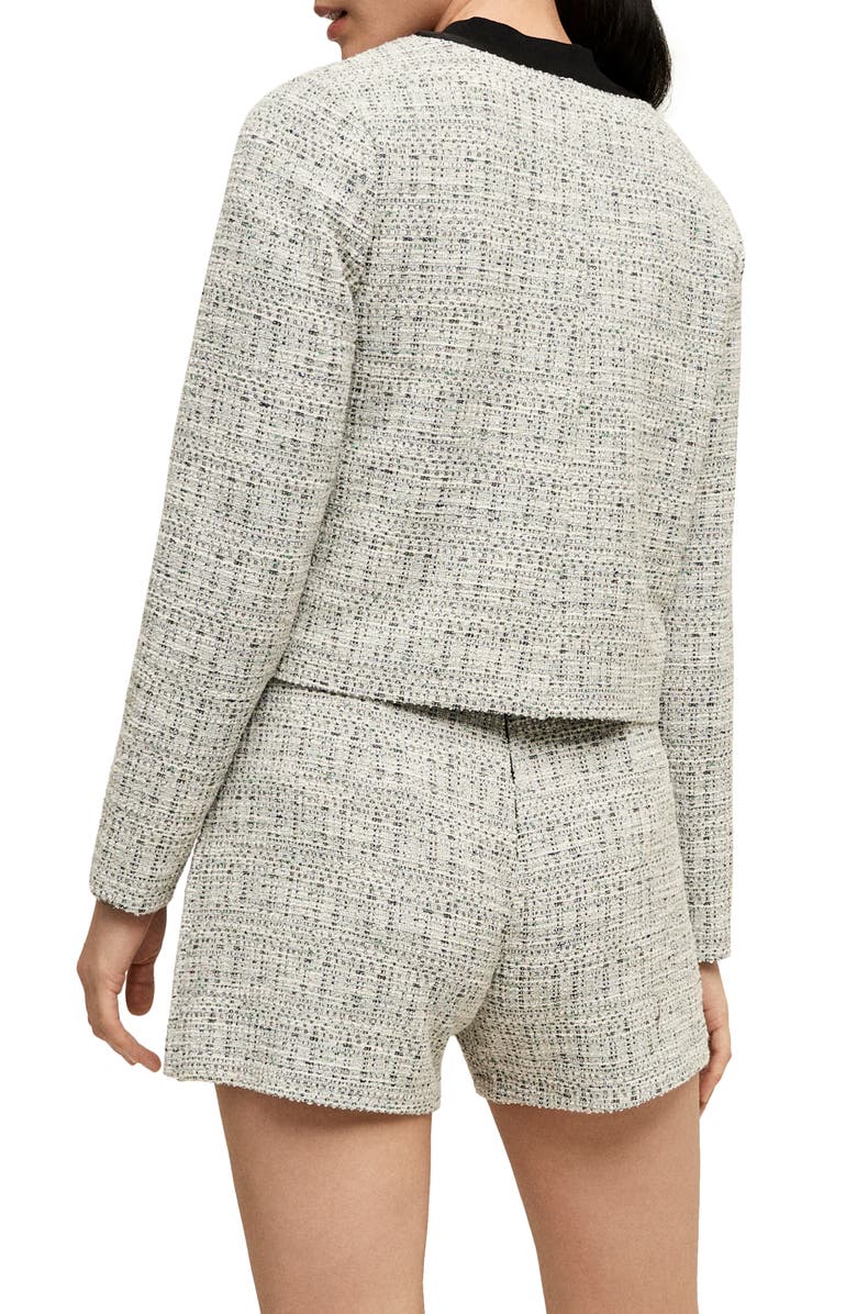 Isaac Mizrahi New York Stretch Tweed Crop Jacket, Alternate, color, 