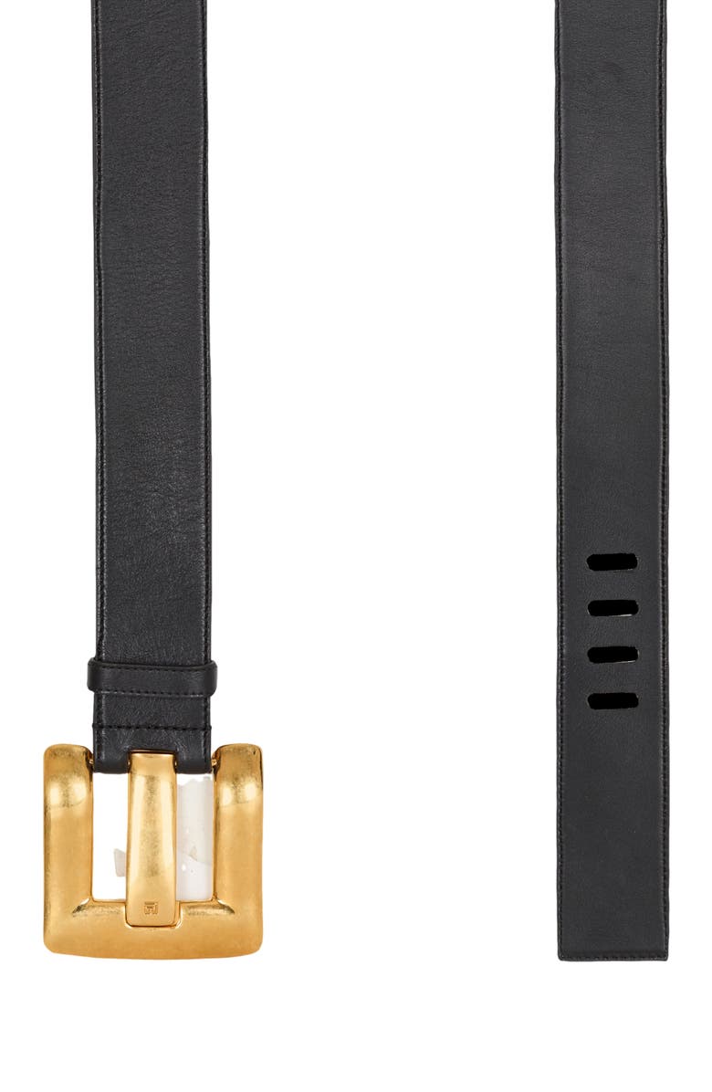 Balmain Anthem Belt 4.5Cm-Calfskin, Alternate, color, Black