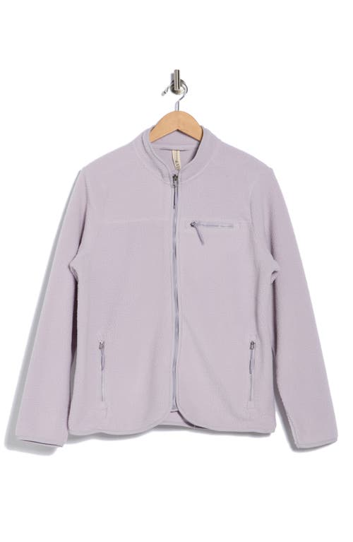 Kyodan Mock Collar Faux Shearling Jacket In Gray