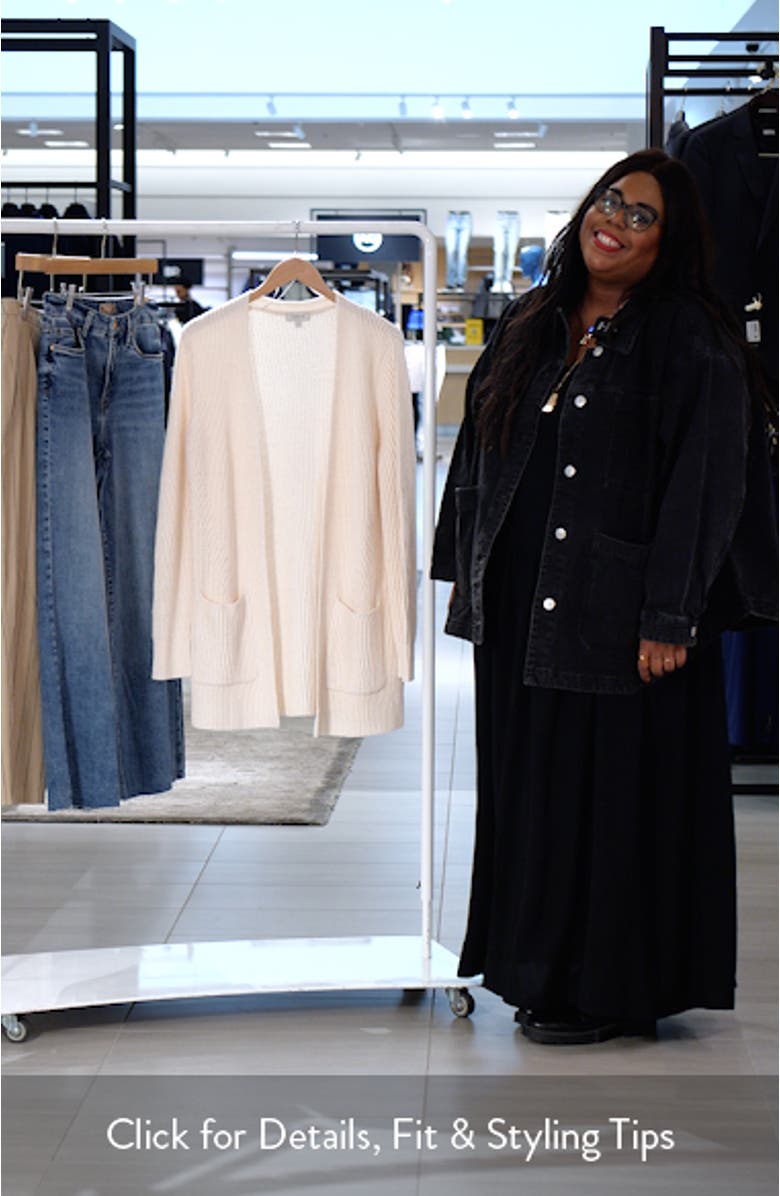 Faye Longline Open Front Cardigan, sales video thumbnail