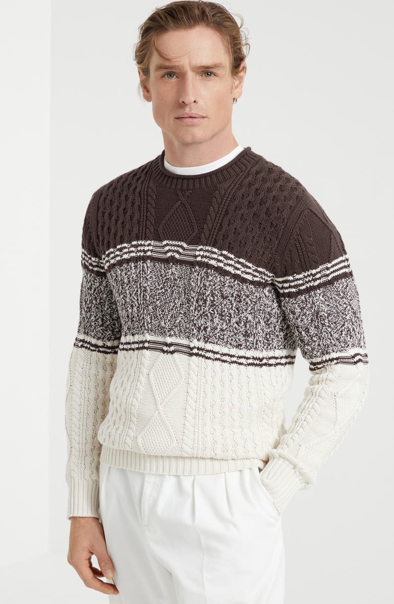 Brunello Cucinelli Cable knit sweater, Alternate, color, 