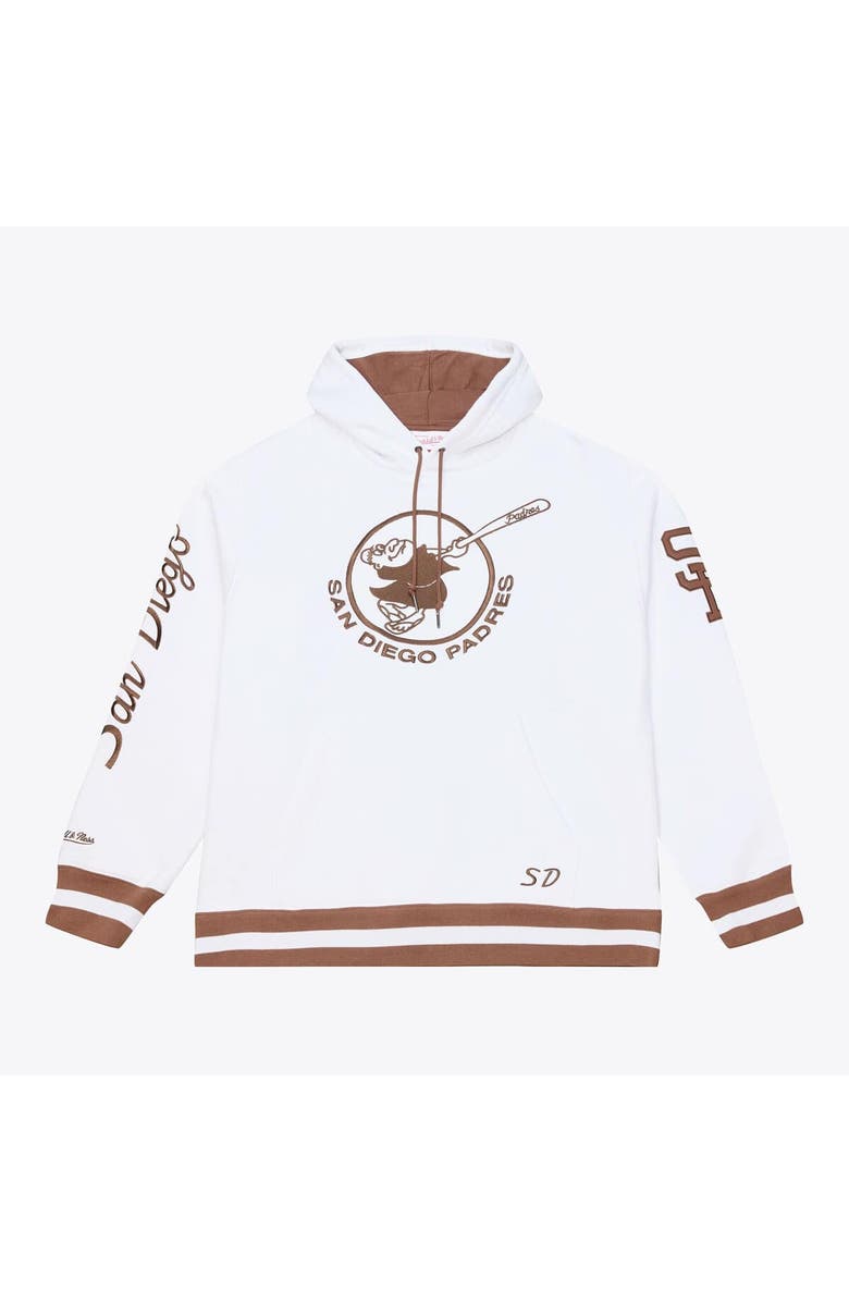 Mitchell & Ness Men's Mitchell & Ness  White San Diego Padres Cooperstown Collection Fleece Hoodie, Main, color, White