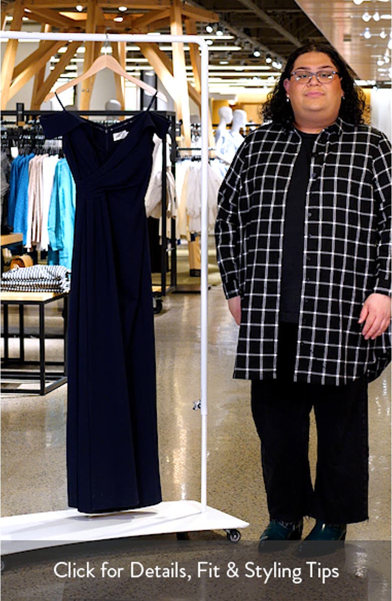 Social Portrait Collar Laguna Crepe Gown, sales video thumbnail