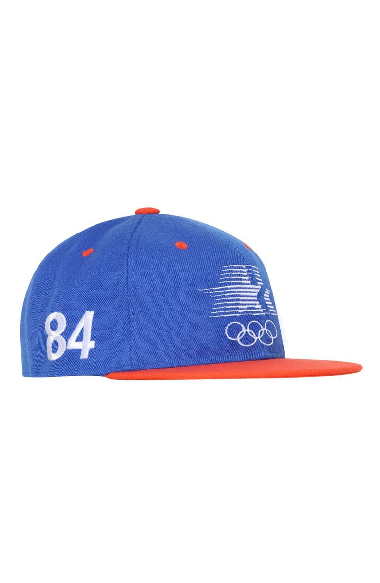 Outerstuff Men's Outerstuff  Royal Los Angeles 1984 Olympic Games Stars & Rings Deadstock Snapback Hat, Alternate, color, Royal